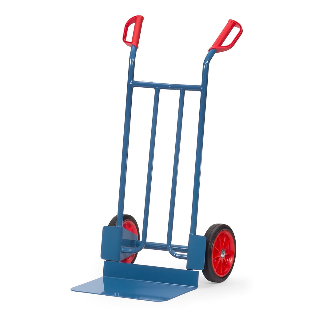 fetra® Stapelkarre, Höhe 1.150 mm, Tragkraft 250 kg, Schaufel BxT 480 x 300 mm, einfach, Vollgummi-Bereifung Produktabbildung: fetra® Stapelkarre, Höhe 1.150 mm, Tragkraft 250 kg, Schaufel BxT 480 x 300 mm, einfach, Vollgummi-Bereifung
