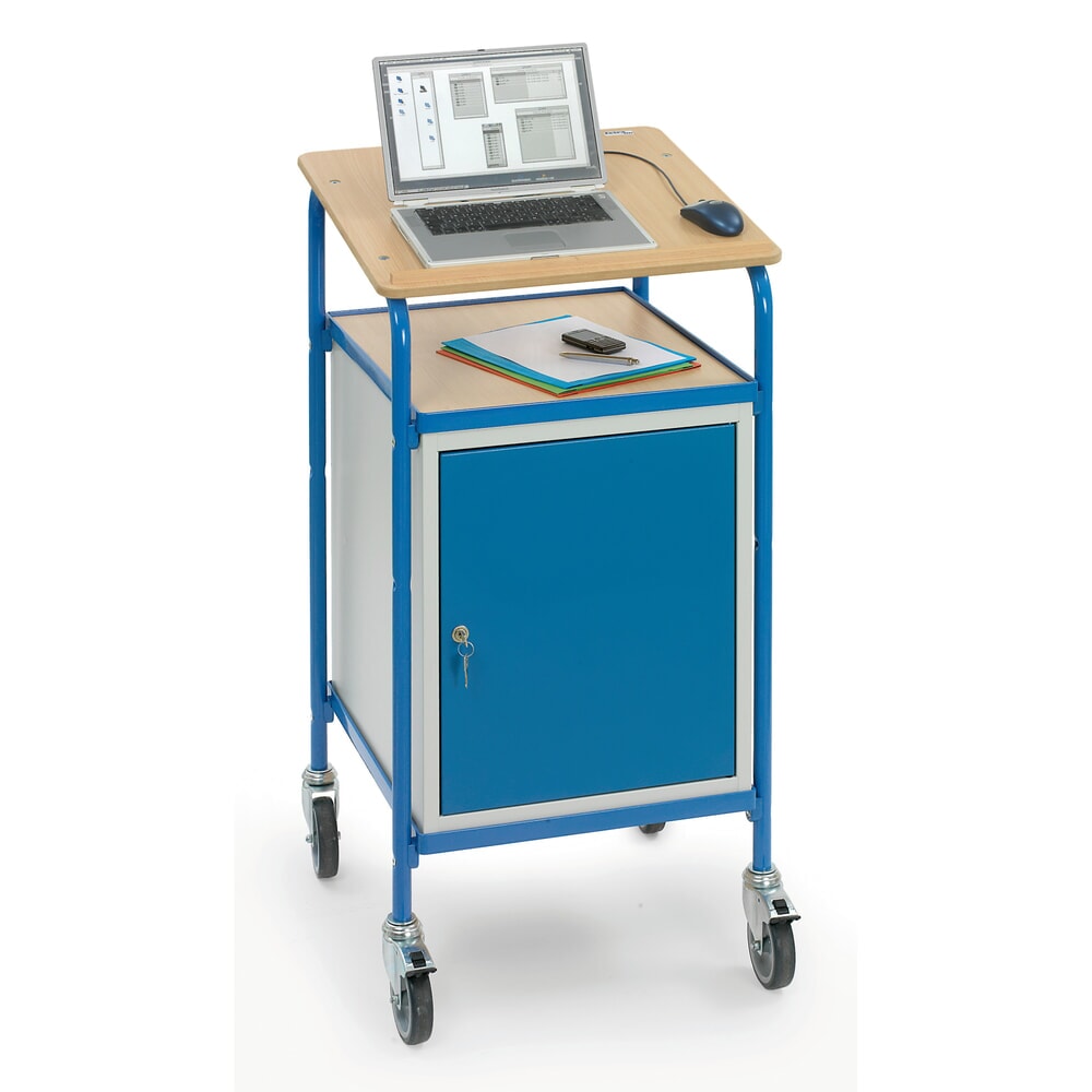 Produktabbildung Nr. 3: fetra® Rollpult Premium mit Schrank, 1 fester + 2 verstellbare Böden