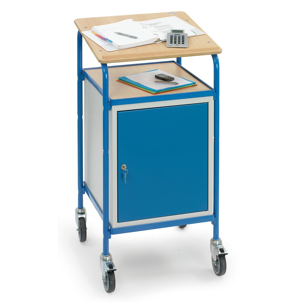 Produktabbildung Nr. 4: fetra® Rollpult Premium mit Schrank, 1 fester + 2 verstellbare Böden