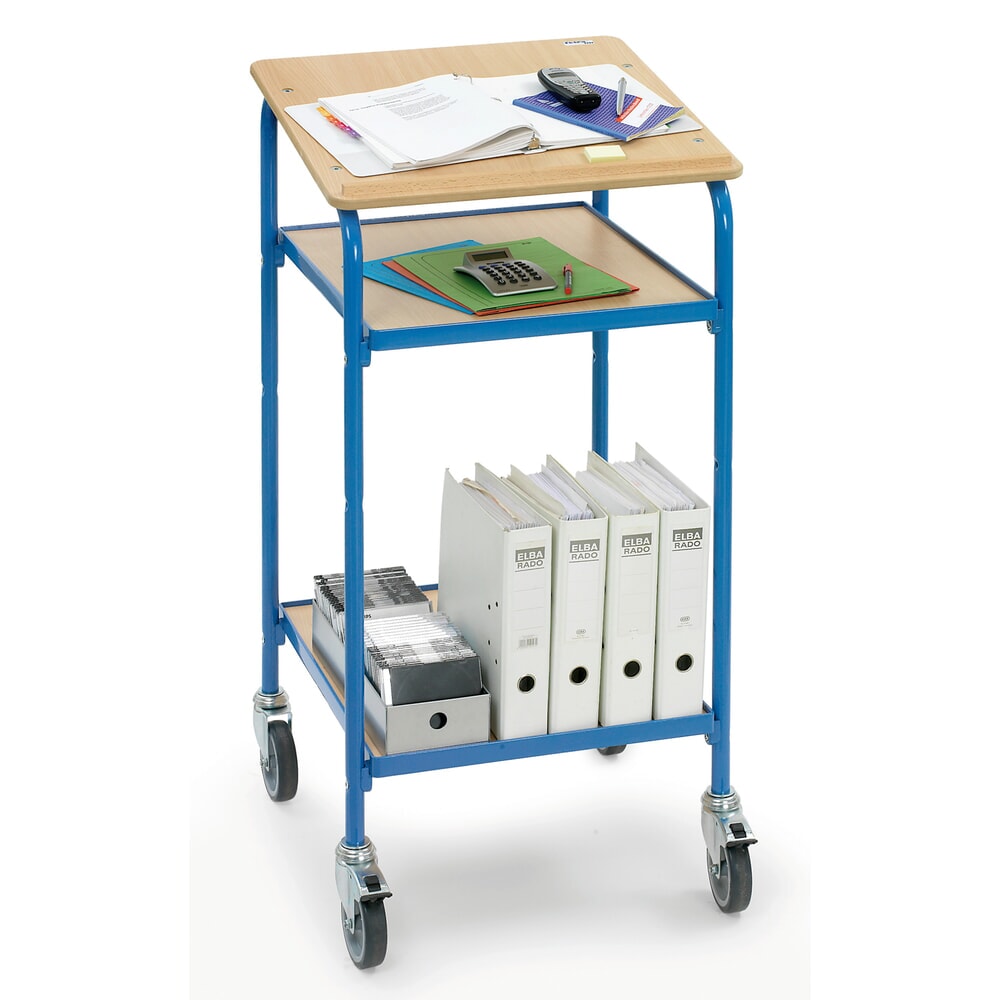 Produktabbildung Nr. 3: fetra® Rollpult Premium, offen, 2 Ablageböden