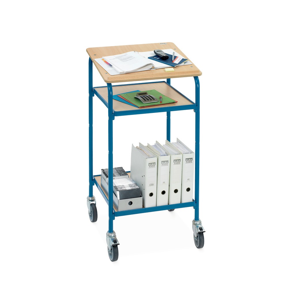 Produktabbildung Nr. 4: fetra® Rollpult Premium, offen, 2 Ablageböden