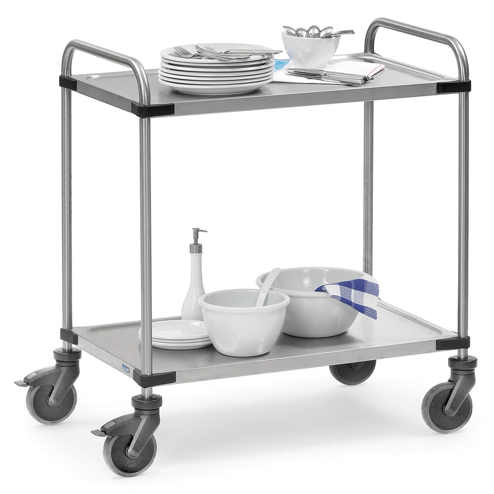 Produktabbildung Nr. 2: fetra® Tischwagen Edelstahl, HxBxT 950 x 570 x 870 mm, TK 120 kg