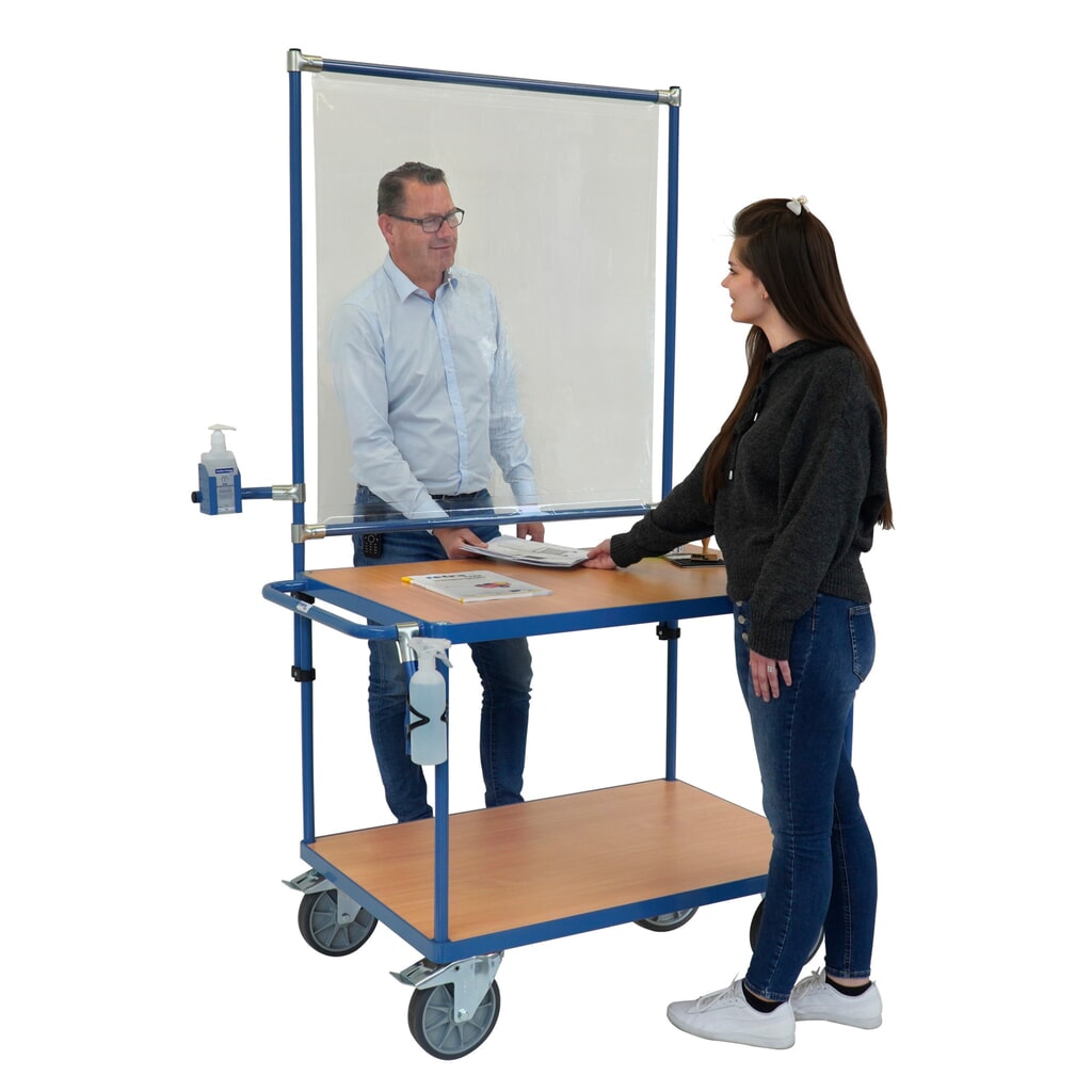 fetra® Tischwagen mit Infektionsschutzausstattung Produktabbildung Nr. 5: fetra® Tischwagen mit Infektionsschutzausstattung