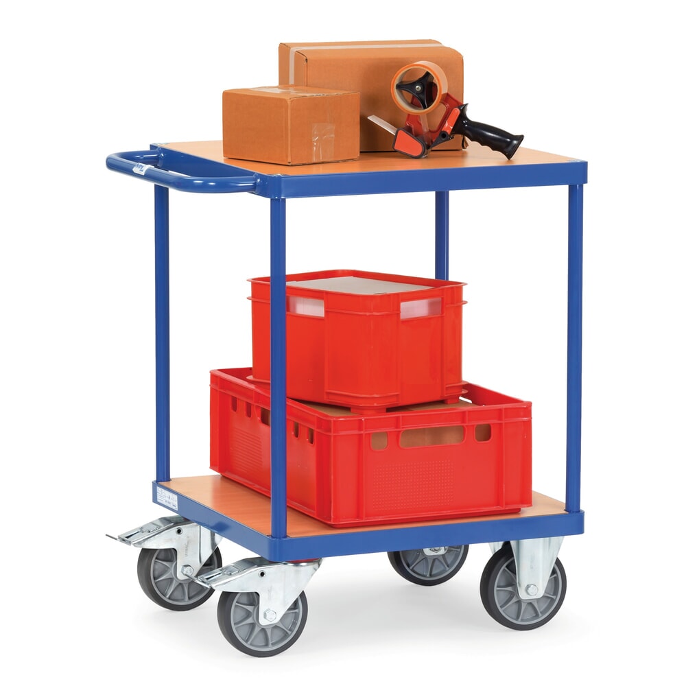 Produktabbildung Nr. 3: fetra® Schwerer Tisch- und Montagewagen, 2 Etagen à 600 x 600 mm