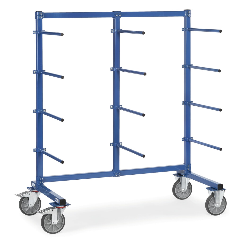 fetra® Tragarmwagen, einseitig, 12 Tragarme, HxBxT 1.807 x 1.400 x 800 mm Produktabbildung: fetra® Tragarmwagen, einseitig, 12 Tragarme, HxBxT 1.807 x 1.400 x 800 mm