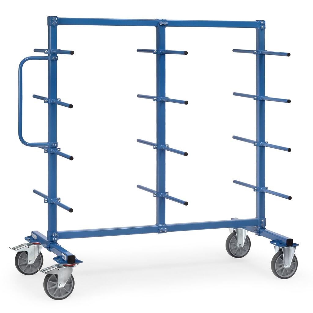 fetra® Tragarmwagen, zweiseitig, 24 Tragarme, HxBxT 1.807 x 1.400 x 800 mm Produktabbildung Nr. 3: fetra® Tragarmwagen, zweiseitig, 24 Tragarme, HxBxT 1.807 x 1.400 x 800 mm