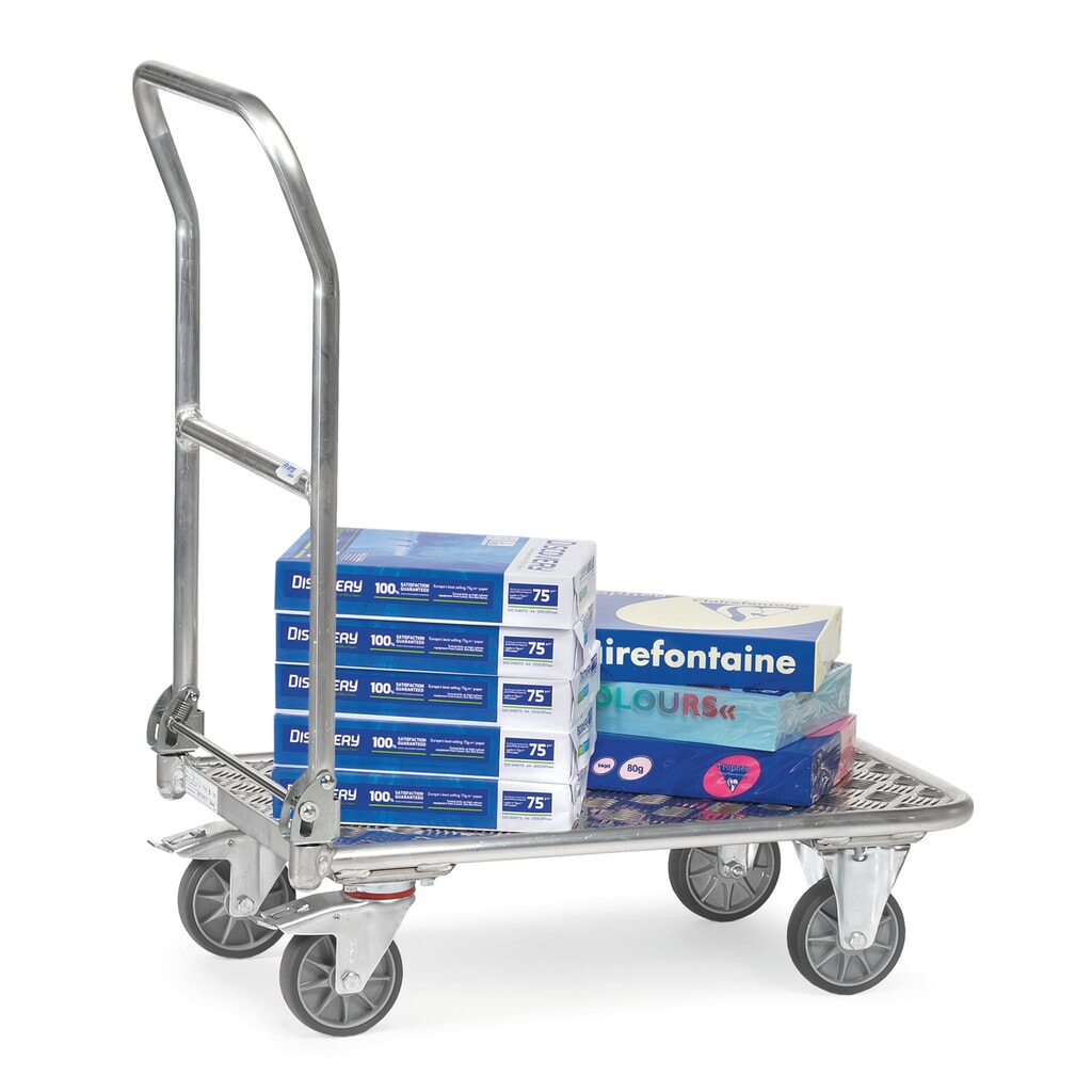 Produktabbildung Nr. 3: fetra® Transportwagen aus Aluminium, Ladefläche BxT 450 x 720 mm