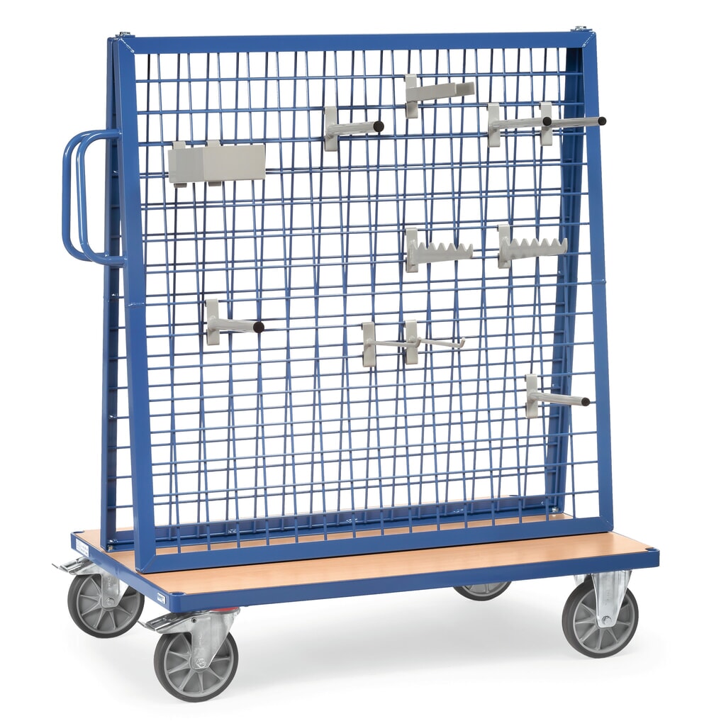fetra® Werkstückwagen, zweiseitig, Tragkraft 600 kg Produktabbildung: fetra® Werkstückwagen, zweiseitig, Tragkraft 600 kg