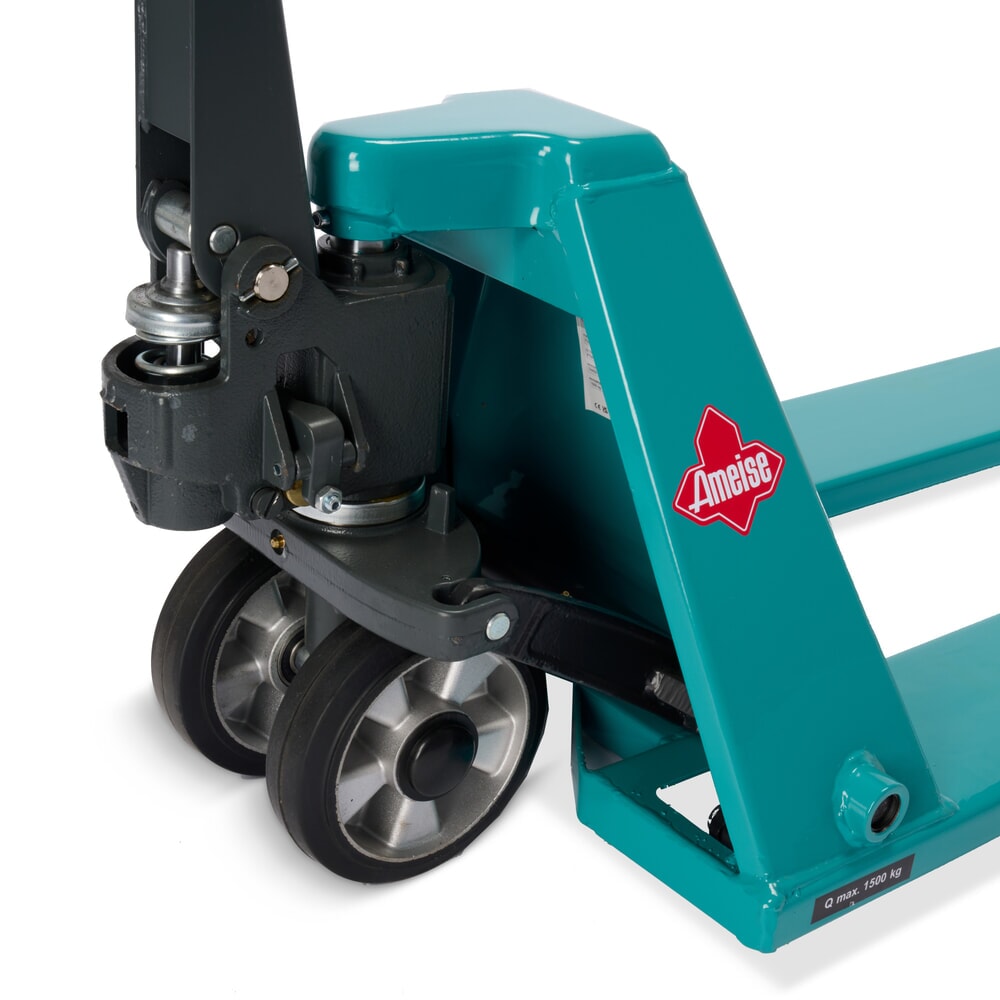 Produktabbildung Nr. 8: Flach-Handhubwagen Ameise® PTM 1.5 Low, Tragfähigkeit 1.500 kg, Gabellänge 1.150 mm, Vollgummi/Polyurethan, Tandemrollen