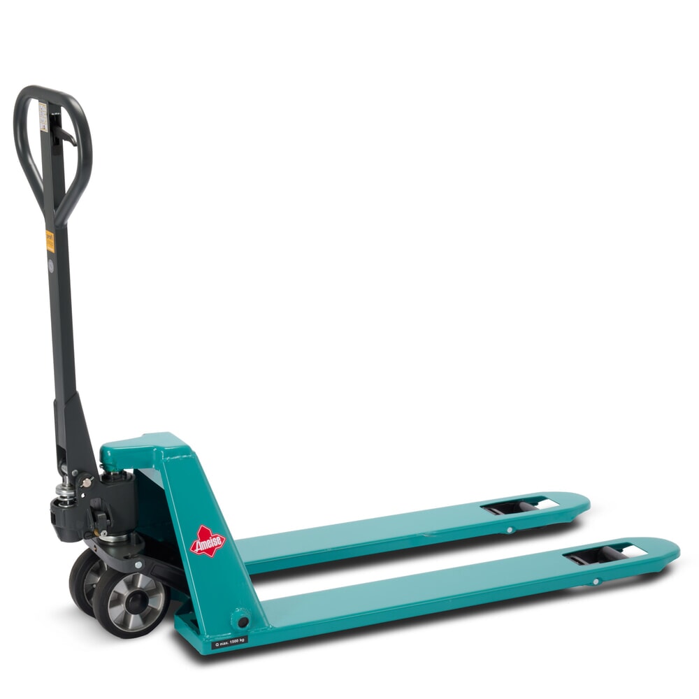 Produktabbildung Nr. 1: Flach-Handhubwagen Ameise® PTM 1.5 Low, Tragfähigkeit 1.500 kg, Gabellänge 1.150 mm, Vollgummi/Polyurethan
