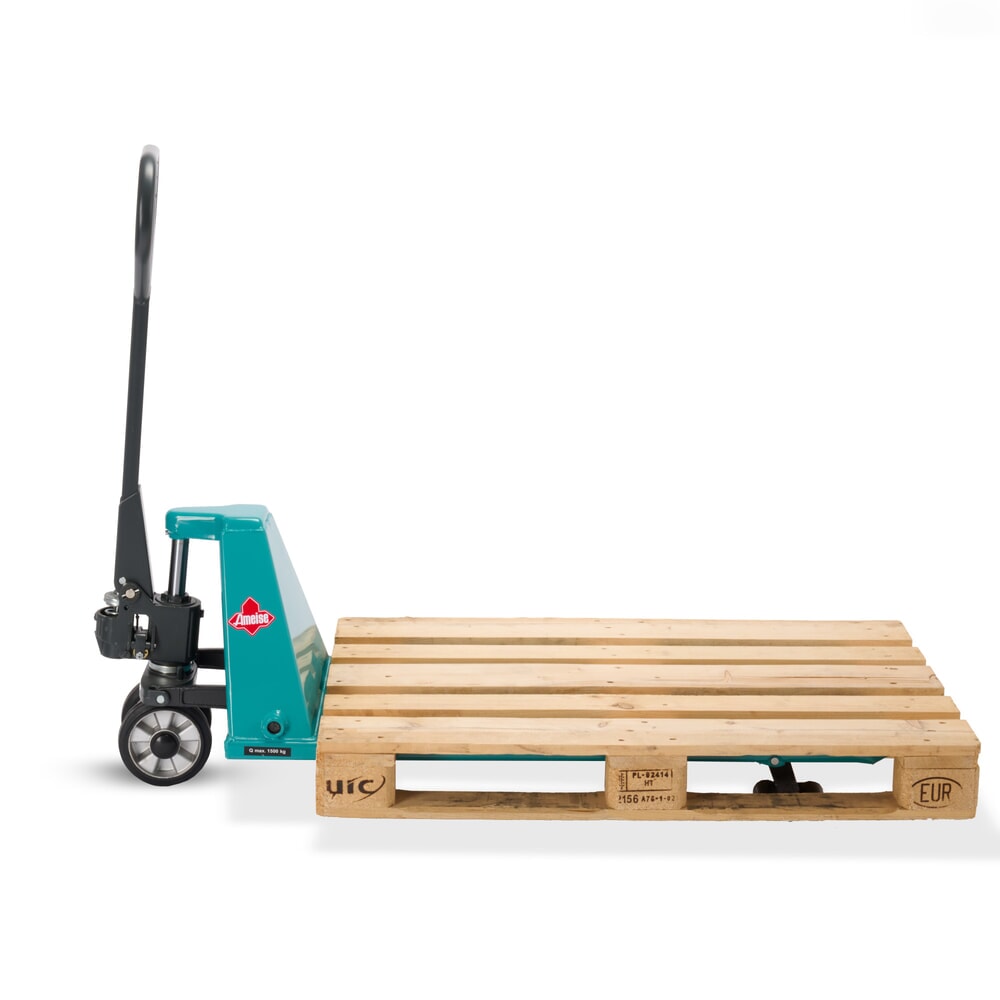 Produktabbildung Nr. 9: Flach-Handhubwagen Ameise® PTM 1.5 Low, Tragfähigkeit 1.500 kg, Gabellänge 1.150 mm, Vollgummi/Polyurethan, Tandemrollen