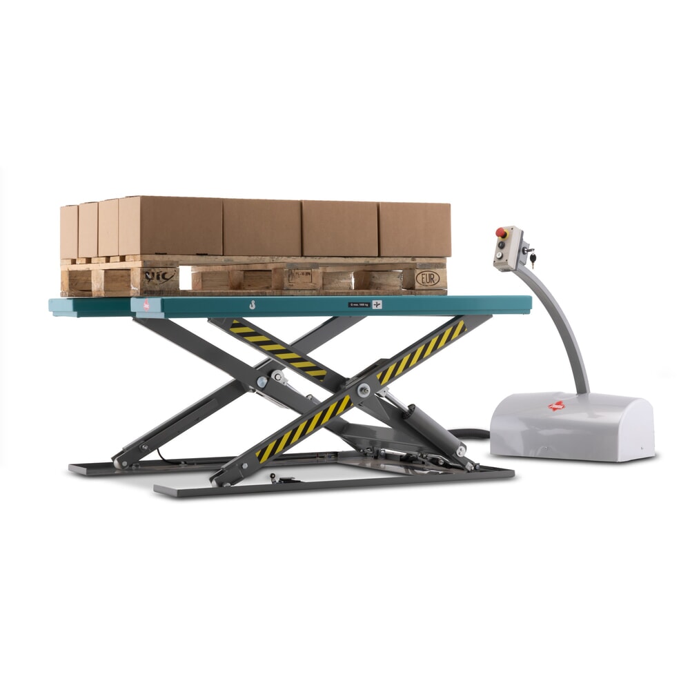 Produktabbildung: Flach-Scheren-Hubtisch Ameise® SLT 1.0, U-Form, elektrisch