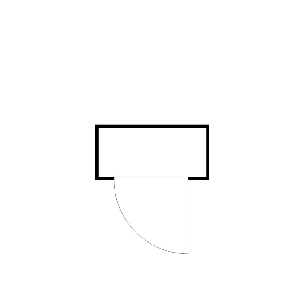 Produktabbildung Nr. 2: FLADAFI® Materialcontainer, isoliert, 2 m², mit Holzfussboden, HxBxT 2.405 x 2 100 x 1.140 mm, Einzelflügeltür, mittig in Breitseite