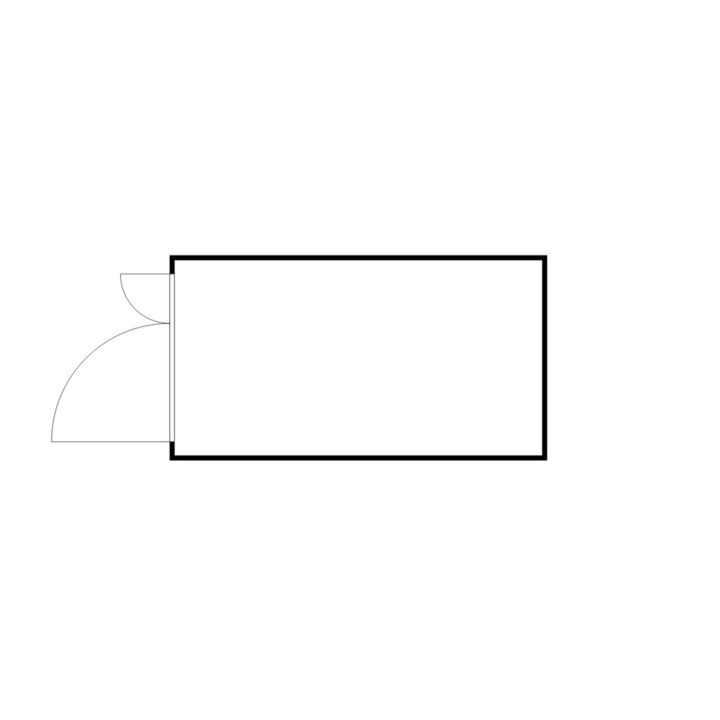 Produktabbildung Nr. 2: FLADAFI® Materialcontainer, isoliert, 8 m², mit Holzfussboden, HxBxT 2.405 x 4.050 x 2170 mm, Doppelflügeltür (asymmetrische Teilung), mittig in Stirnseite