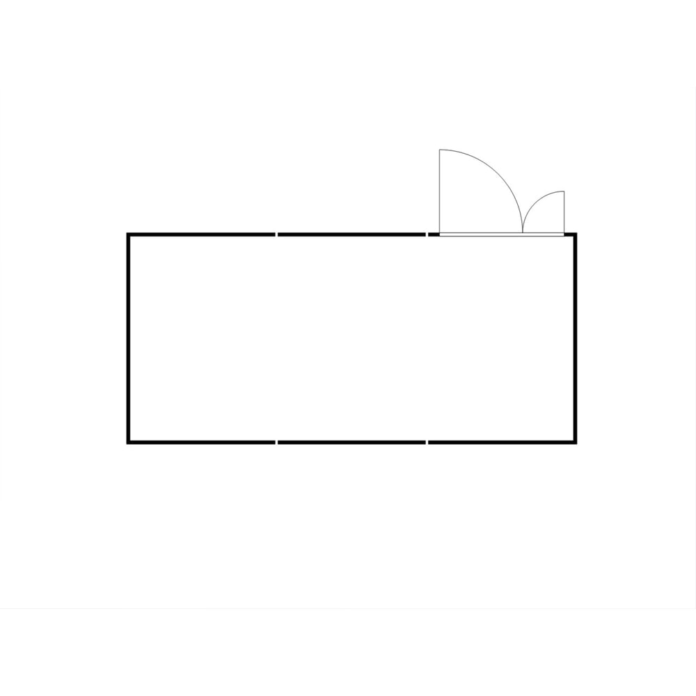 Produktabbildung Nr. 2: FLADAFI® Materialcontainer-Kombination, isoliert, 18 m², mit isoliertem Boden, HxBxT 2.500 x 3.050 x 6.520 mm, Doppelflügeltür (asymmetrische Teilung), mittig im Modul