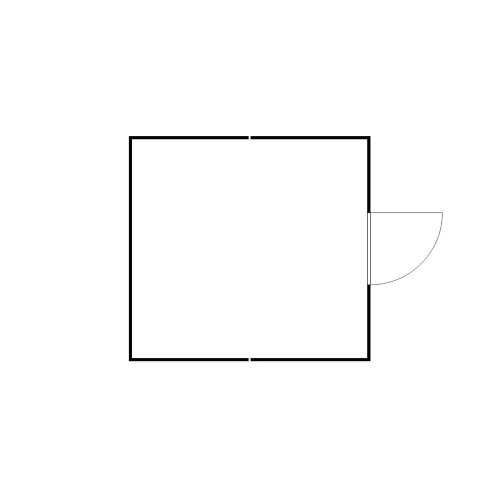Produktabbildung Nr. 2: FLADAFI® Materialcontainer-Kombination, isoliert, 16 m², mit Holzfussboden, HxBxT 2.405 x 4.050 x 4.340 mm, Einzelflügeltür, mittig in Stirnseite