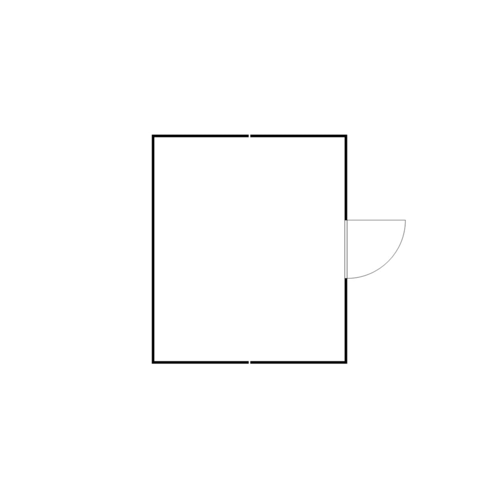 Produktabbildung Nr. 2: FLADAFI® Materialcontainer-Kombination, isoliert, 20 m², mit Holzfussboden, HxBxT 2.405 x 5.080 x 4.340 mm, Einzelflügeltür, mittig in Breitseite