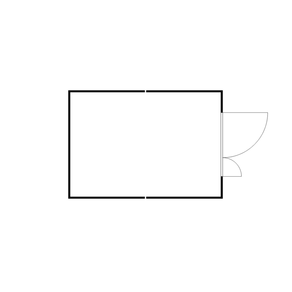 Produktabbildung Nr. 2: FLADAFI® Materialcontainer-Kombination, zerlegt, 12 m², ohne Boden, HxBxT 2.115 x 3.050 x 4.340 mm, Doppelflügeltür (asymmetrische Teilung), mittig in Stirnseite