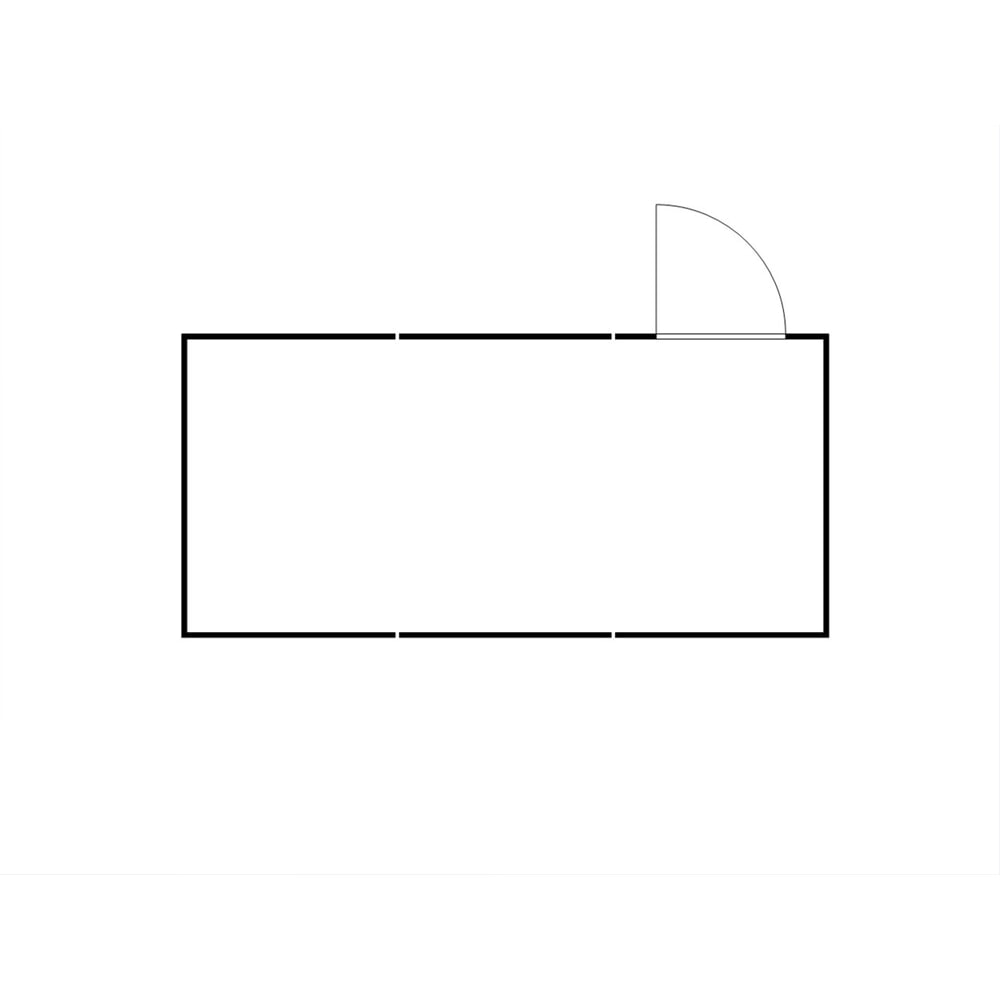 Produktabbildung Nr. 2: FLADAFI® Materialcontainer-Kombination, zerlegt, 18 m², mit Holzfussboden, HxBxT 2.150 x 3.050 x 6.520 mm, Einzelflügeltür, mittig im Modul
