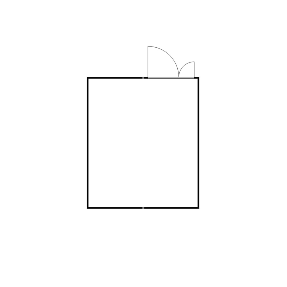 Produktabbildung Nr. 2: FLADAFI® Materialcontainer-Kombination, zerlegt, 21 m², mit Holzfussboden, HxBxT 2.150 x 5.080 x 4.340 mm, Doppelflügeltür (asymmetrische Teilung), mittig im Modul