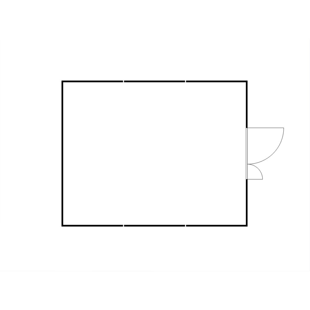 Produktabbildung Nr. 2: FLADAFI® Materialcontainer-Kombination, zerlegt, 32 m², mit Holzfussboden, HxBxT 2.150 x 5.080 x 6.520 mm, Doppelflügeltür (asymmetrische Teilung), mittig in Stirnseite