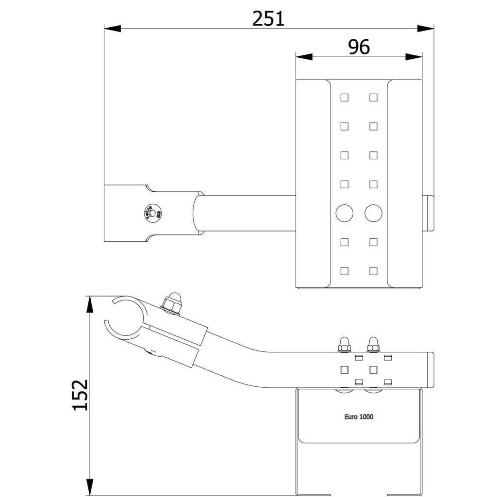 Produktabbildung Nr. 4: Flaschenhalterung für fetra® Wagen, Stellfläche BxT: 93 x 75 mm