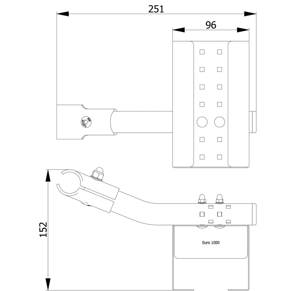 Flaschenhalterung für fetra® Wagen, Stellfläche BxT: 84 x 87 mm Produktabbildung Nr. 4: Flaschenhalterung für fetra® Wagen, Stellfläche BxT: 84 x 87 mm