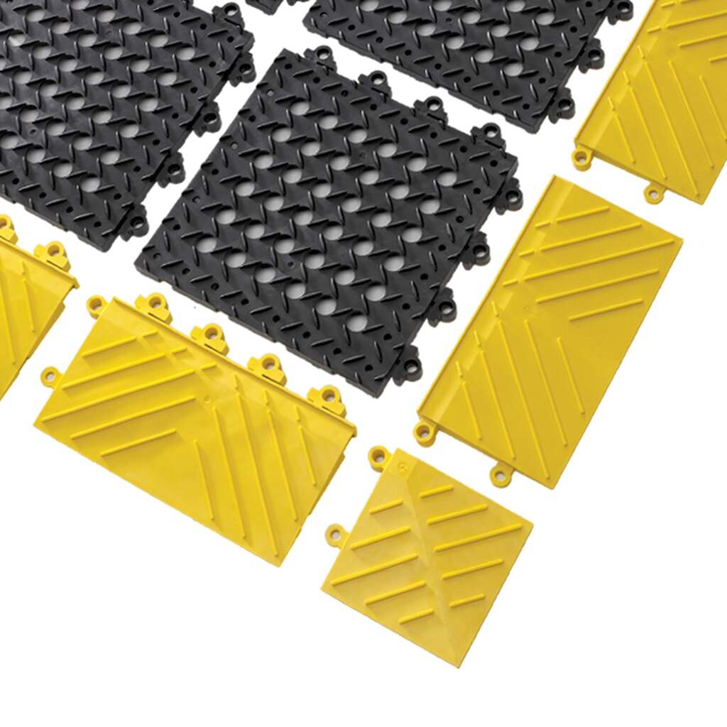 Fliese für NoTrax Bodenplatten-Stecksystem, PVC, gelocht, BxL 305 x 305 mm, schwarz Produktabbildung Nr. 3: Fliese für NoTrax Bodenplatten-Stecksystem, PVC, gelocht, BxL 305 x 305 mm, schwarz