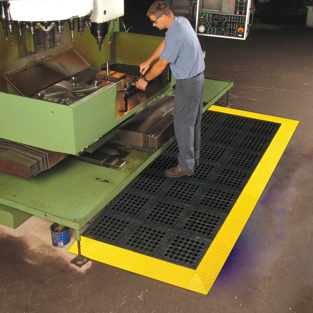 Produktabbildung Nr. 4: Fliese für NoTrax Bodenplatten-Stecksystem, PVC, gelocht, BxL 305 x 305 mm, schwarz