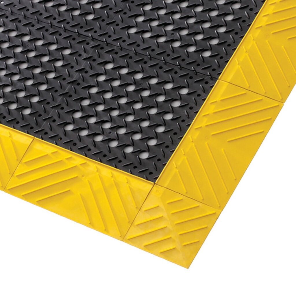 Produktabbildung Nr. 6: Fliese für NoTrax Bodenplatten-Stecksystem, PVC, gelocht, BxL 305 x 305 mm, schwarz