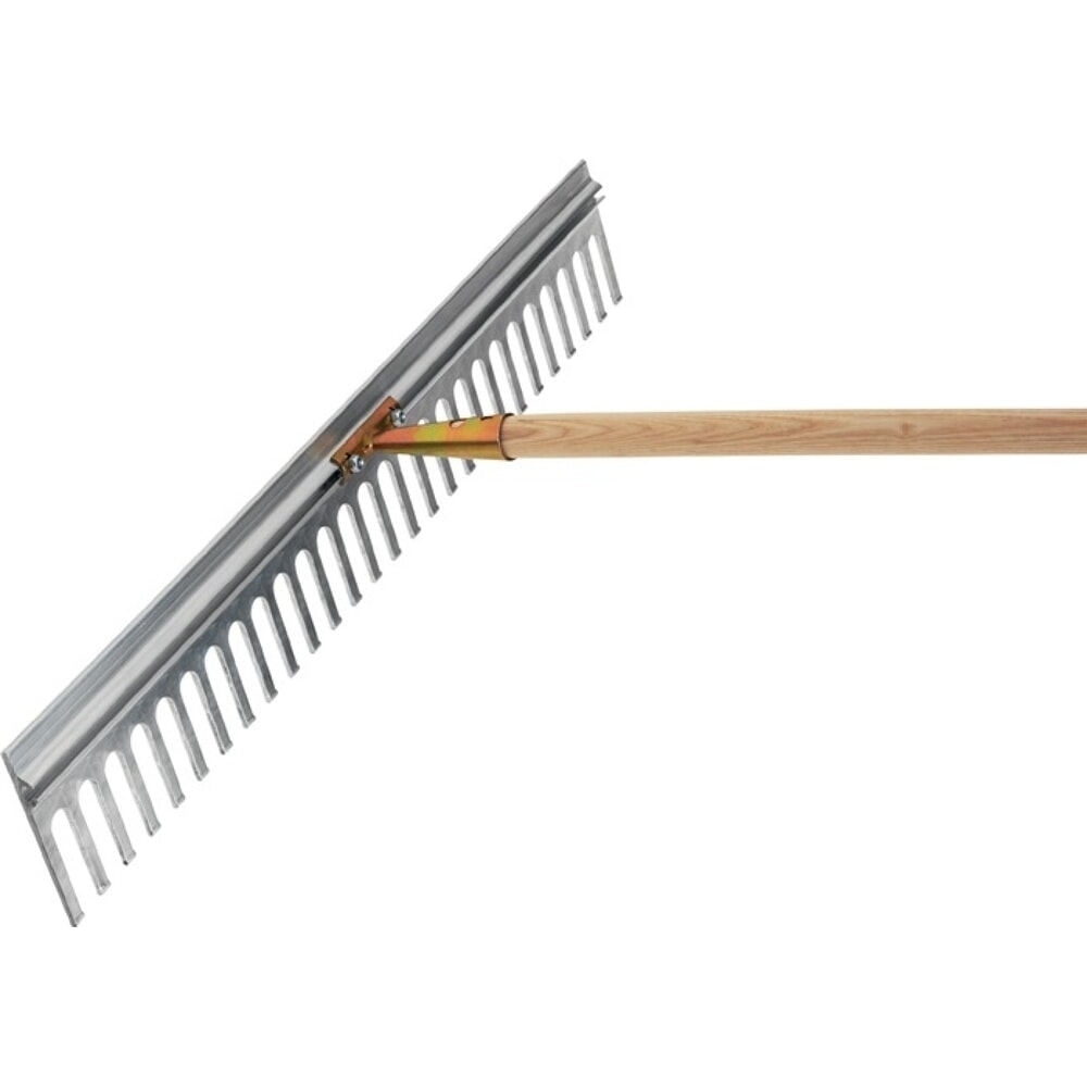 Produktabbildung: FLORA Alu-Rechen, Zinkenlänge 80 mm 28 Zinken, Arbeitsbreite 750 mm, verzinkte Stieldülle, ohne Stiel