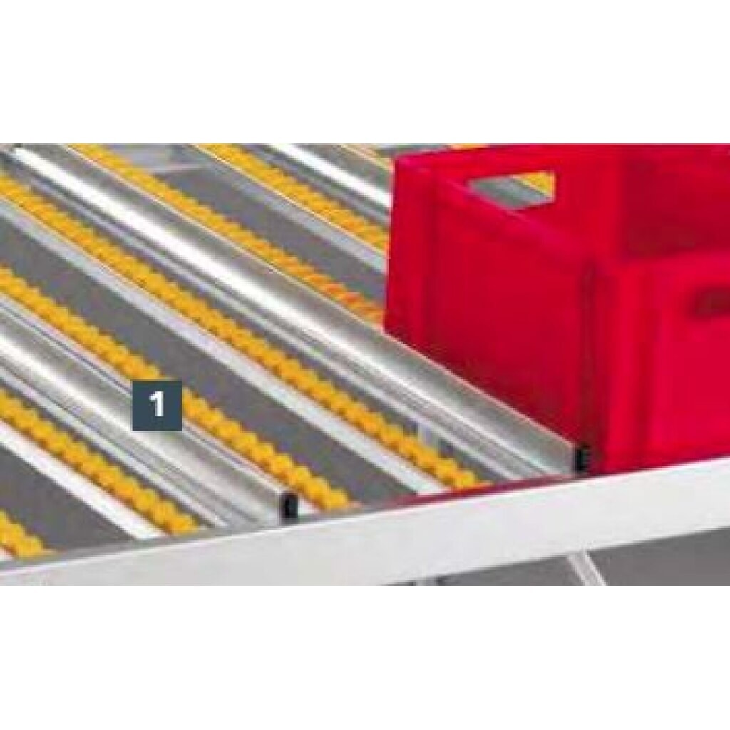 Führungsschiene für META Durchlaufregal mit Rollenbahnen Produktabbildung Nr. 3: Führungsschiene für META Durchlaufregal mit Rollenbahnen