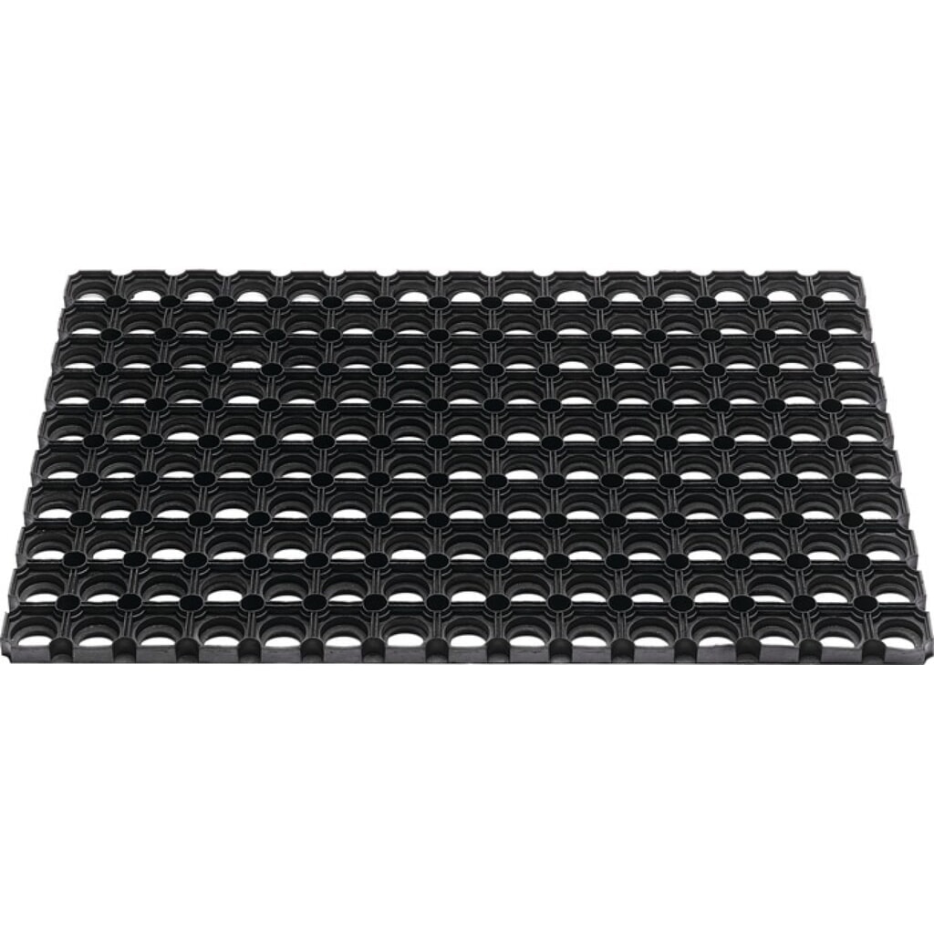 Fussmatte offene Ringe, L400xB600xS22mm, schwarz Gummi Produktabbildung: Fussmatte offene Ringe, L400xB600xS22mm, schwarz Gummi