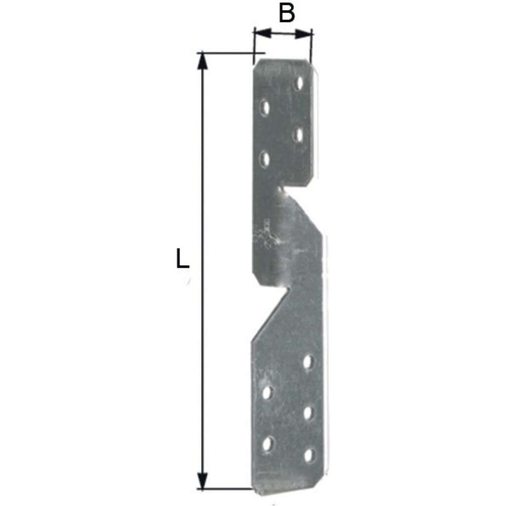 GAH Sparrenpfettenanker, 210x33x2mm, links / rechts Produktabbildung: GAH Sparrenpfettenanker, 210x33x2mm, links / rechts
