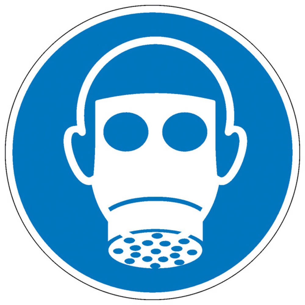 Produktabbildung: SafetyMarking® Atemschutz benutzen, Ø 100 mm, Folie