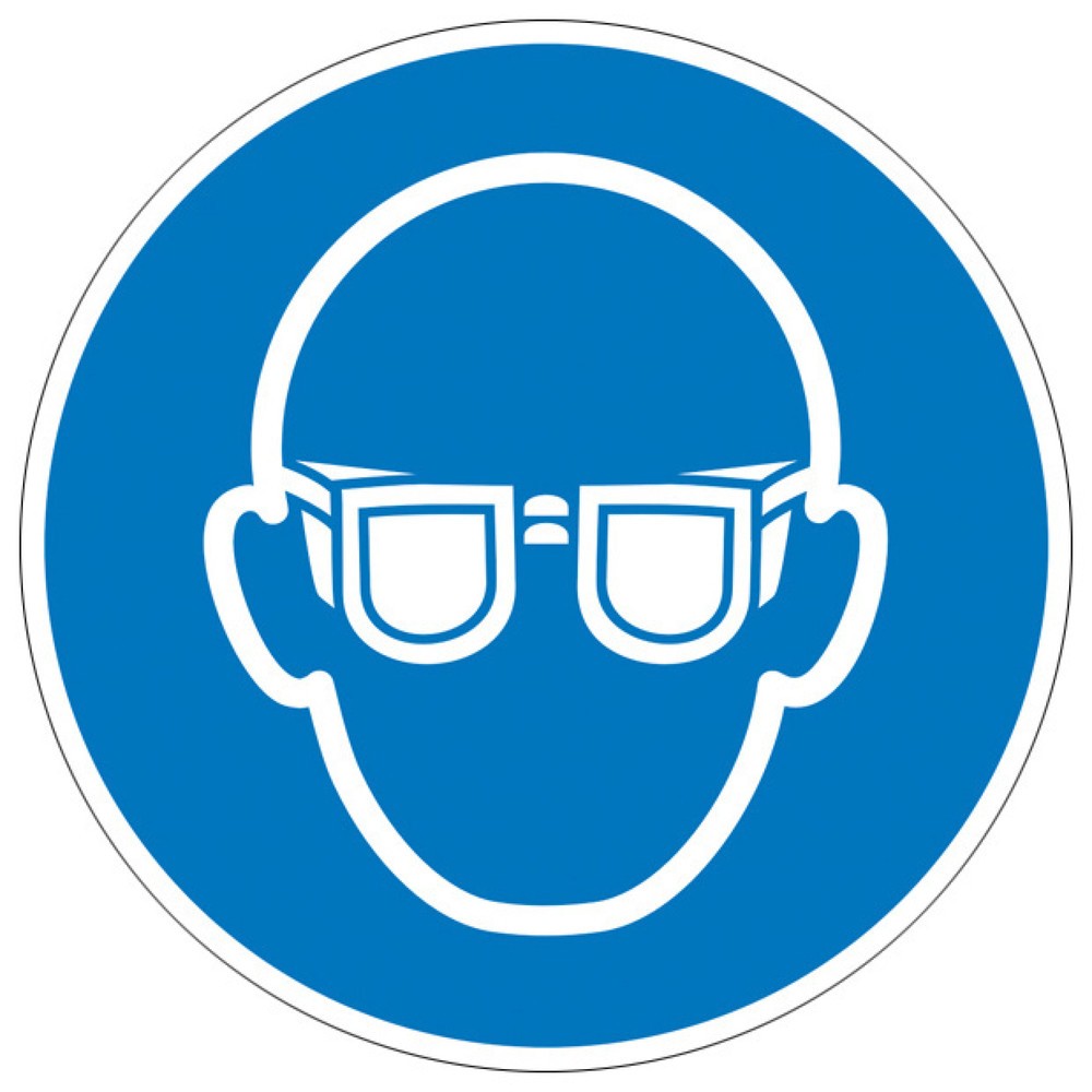 Produktabbildung: SafetyMarking® Augenschutz benutzen, Ø 100 mm, Folie