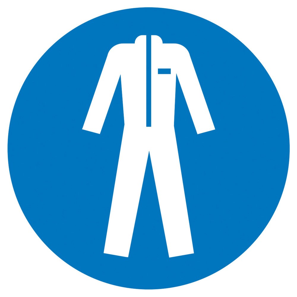 Produktabbildung: SafetyMarking® Schutzkleidung benutzen, Ø 100 mm, Folie