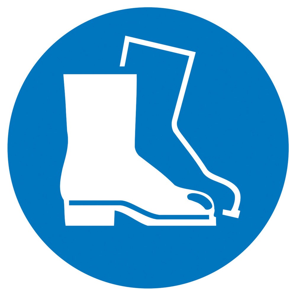 Produktabbildung: SafetyMarking® Sicherheitsschuhe tragen, Ø 100 mm, Folie