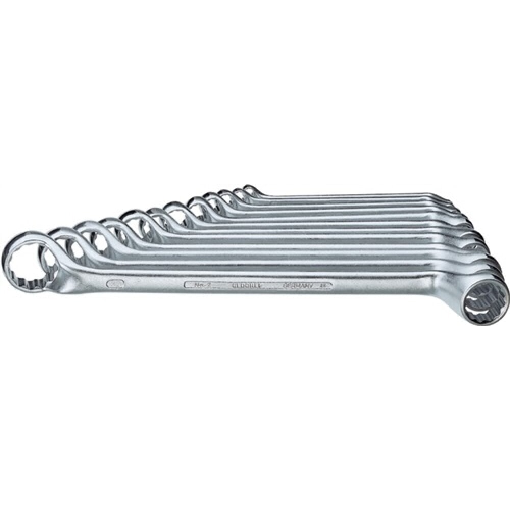 Produktabbildung: Doppelringschlüsselsatz 2-8 8-tlg.SW 6mm-22mm tief gekr.
