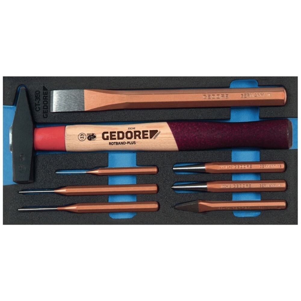 Produktabbildung: GEDORE Werkzeugmodul 1500 CT1-350 8-tlg.1/3-Modul Schlagwerkzeugsatz