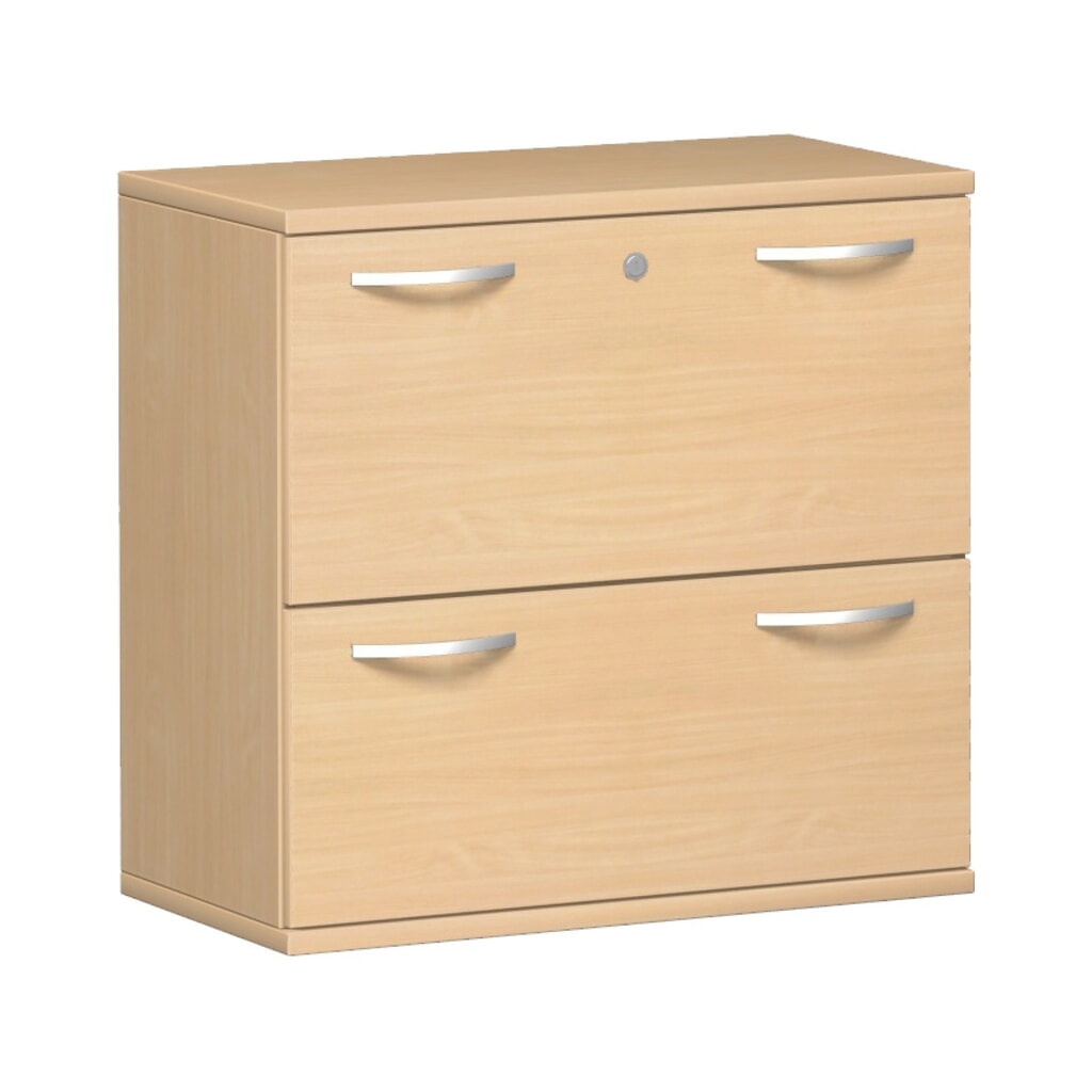 Produktabbildung: Geramöbel Hängeregistraturschrank Profi, 2-bahnig, 2 Schubladen, Buche