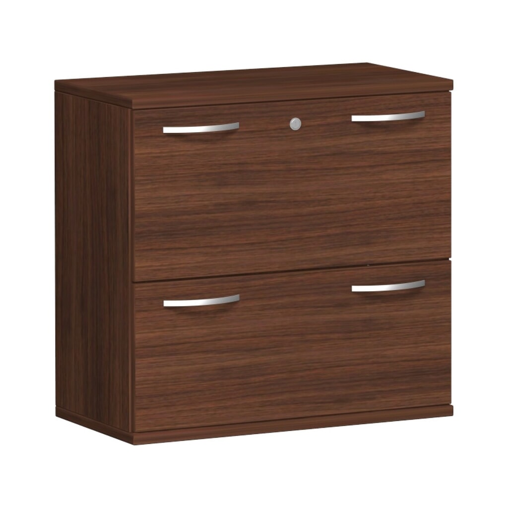 Produktabbildung: Geramöbel Hängeregistraturschrank Profi, 2-bahnig, 2 Schubladen, Nussbaum
