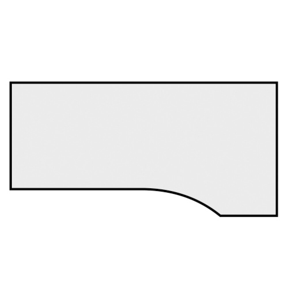 Produktabbildung Nr. 3: Geramöbel Manuell höhenverstellbarer Schreibtisch Profi, 4-Fuss-Gestell, PC-Form-Tischplatte rechts, BxT 1800 x 1000 mm, lichtgrau