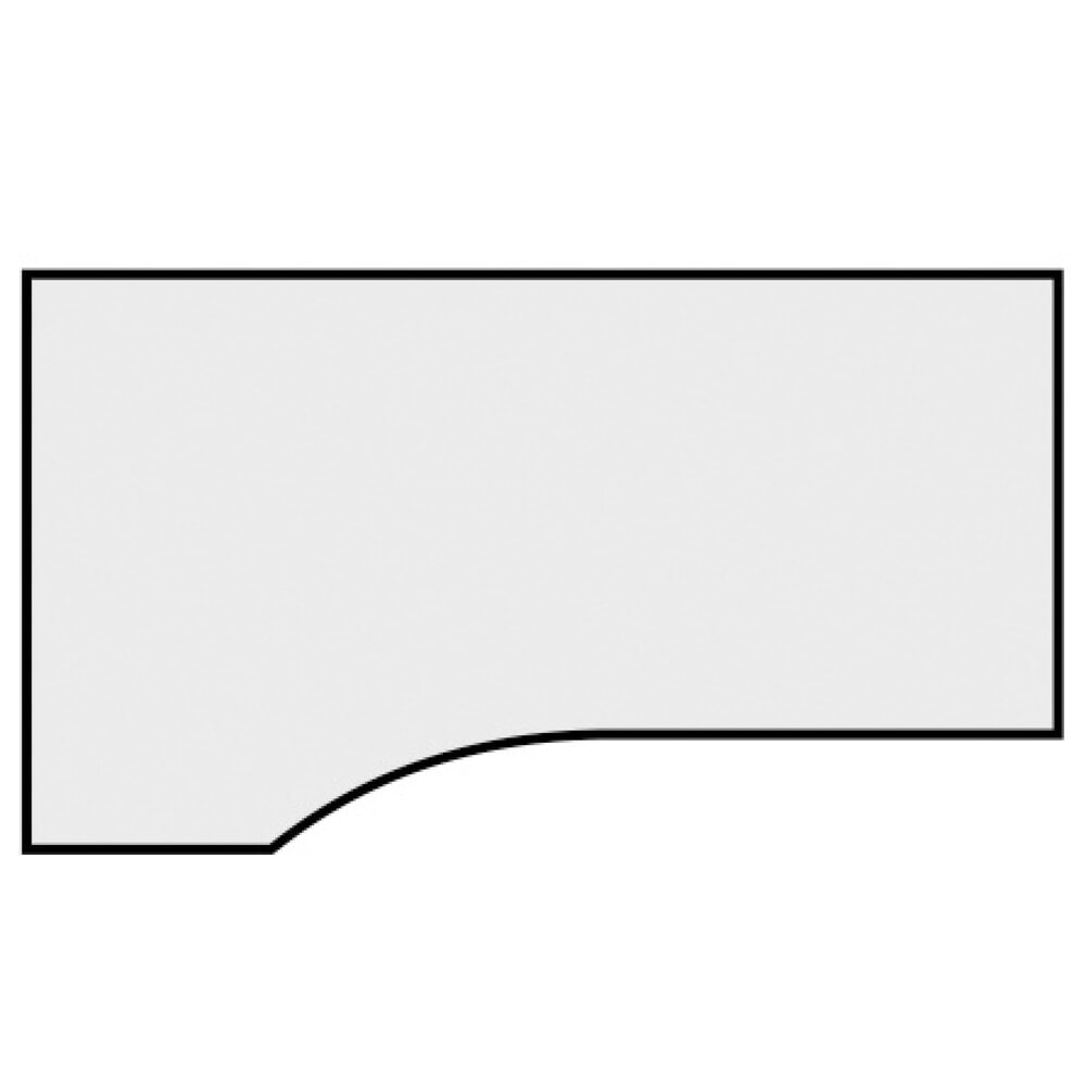 Produktabbildung Nr. 4: Geramöbel Manuell höhenverstellbarer Schreibtisch Profi, 4-Fuss-Gestell, PC-Form-Tischplatte rechts, BxT 1800 x 1000 mm, lichtgrau