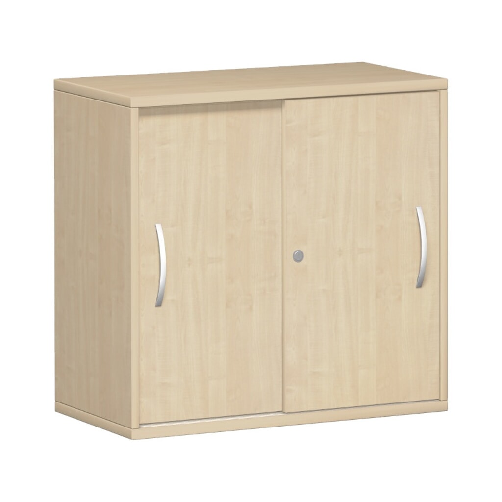 Schiebetürschrank Profi, 2 OH, Breite 800 mm, Ahorn Produktabbildung: Schiebetürschrank Profi, 2 OH, Breite 800 mm, Ahorn