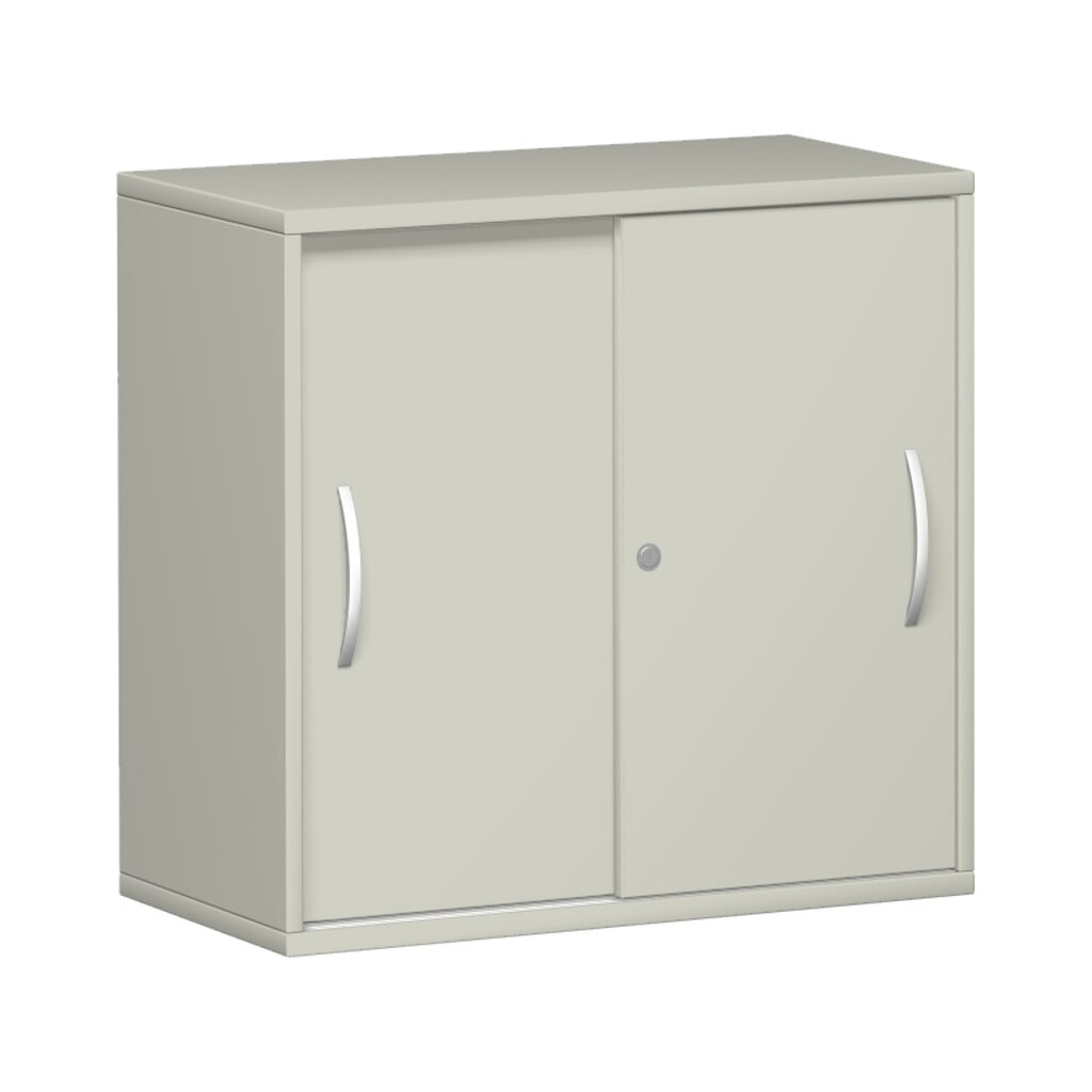Produktabbildung: Geramöbel Schiebetürschrank Profi, 2 OH, Breite 800 mm, lichtgrau
