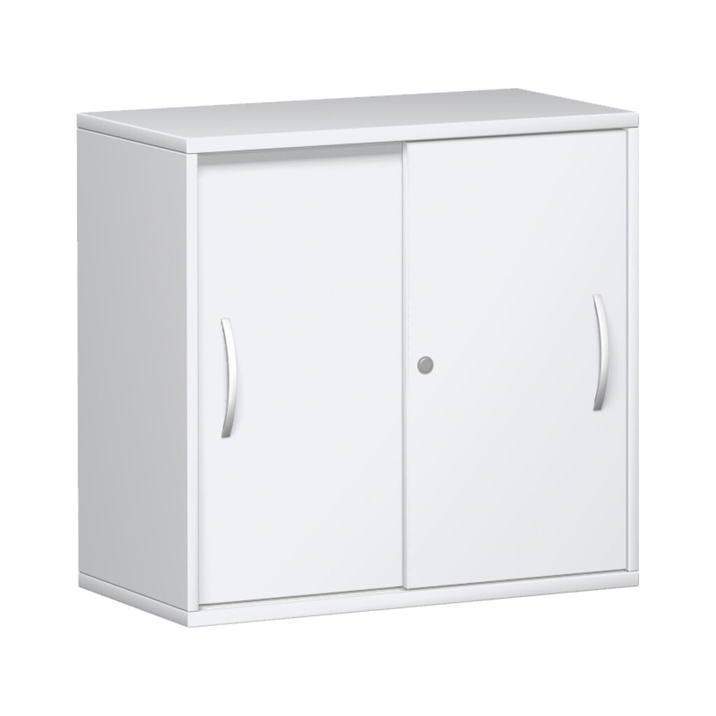 Produktabbildung: Geramöbel Schiebetürschrank Profi, 2 OH, Breite 800 mm, weiss