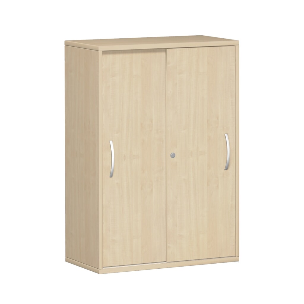 Geramöbel Schiebetürschrank Profi, 3 OH, Breite 800 mm, Ahorn Produktabbildung: Geramöbel Schiebetürschrank Profi, 3 OH, Breite 800 mm, Ahorn