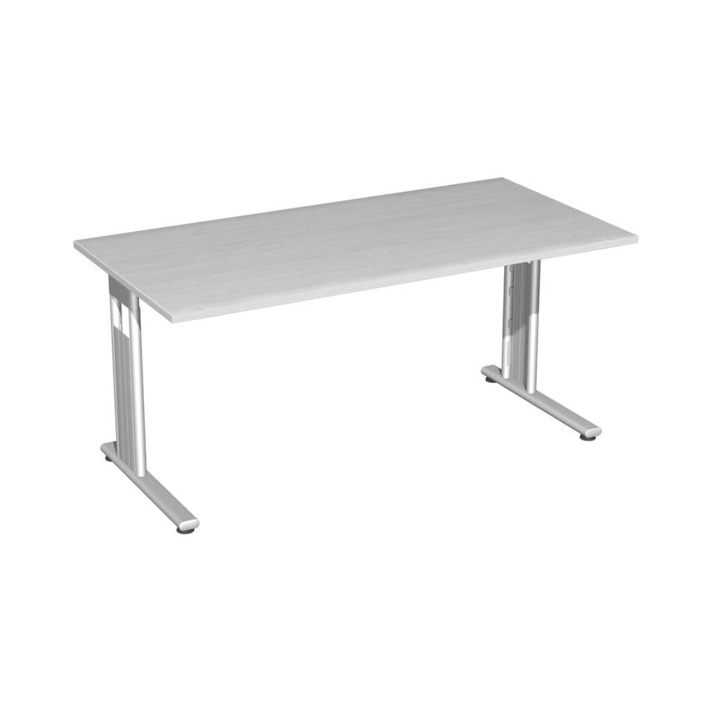 Produktabbildung: Geramöbel Büro-Schreibtisch Lissabon, C-Fuss-Gestell, BxT 1.600 x 800 mm, Ahorn