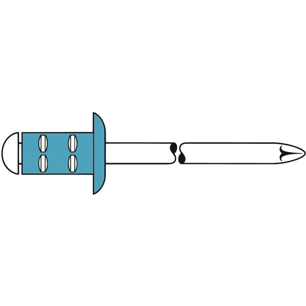 Produktabbildung: GESIPA Blindniet PolyGrip® Nietschaft dxl 3,2x8,0mm VA 100 St